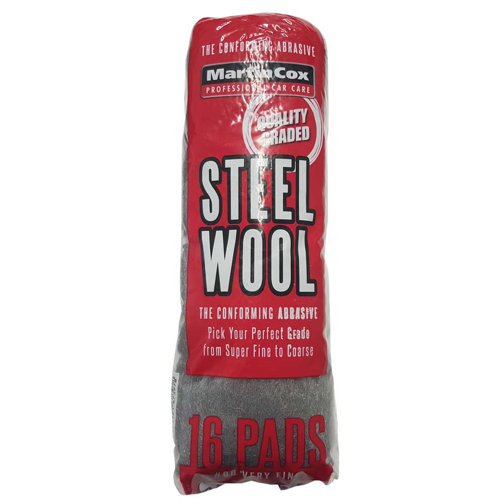 Martin Cox Steel Wool pack of 16 pads in #00 very fine grade