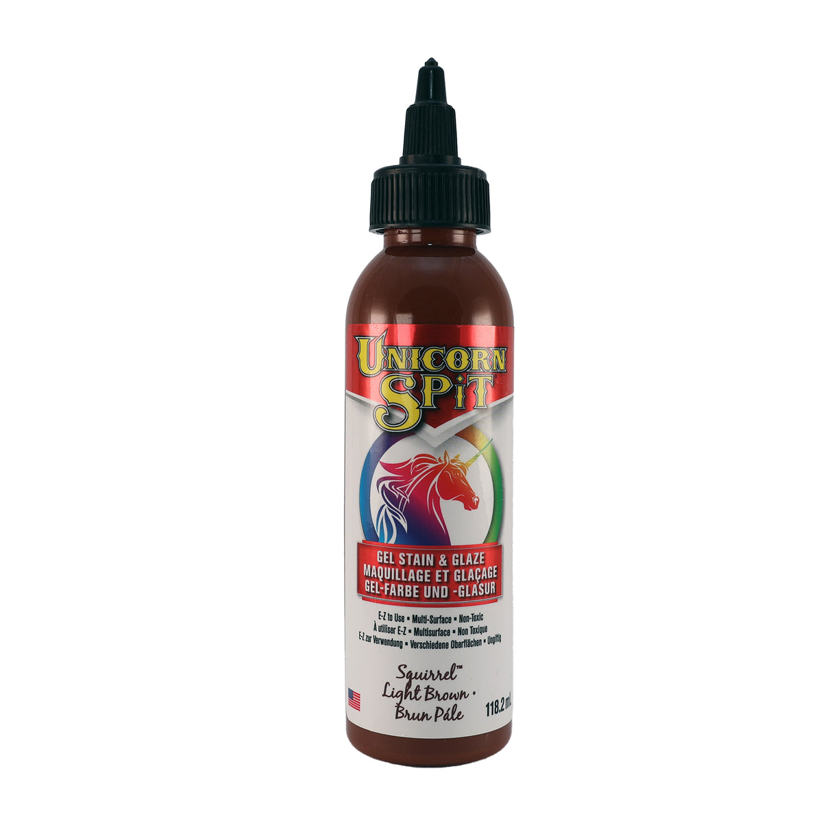 A bottle of Unicorn SPiT High Pigment Art Paint in Light Brown.