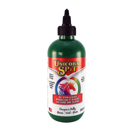 A bottle of Unicorn SPiT High Pigment Art Paint in Green.