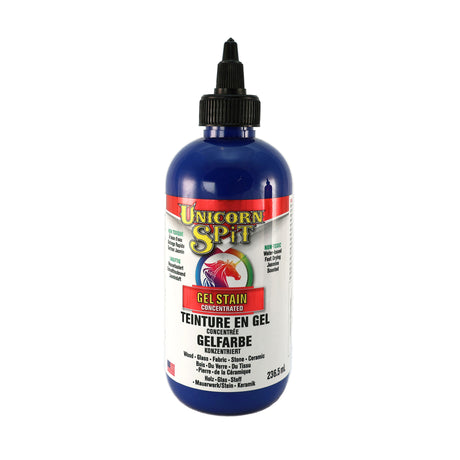 A bottle of Unicorn SPiT High Pigment Art Paint in Blue.