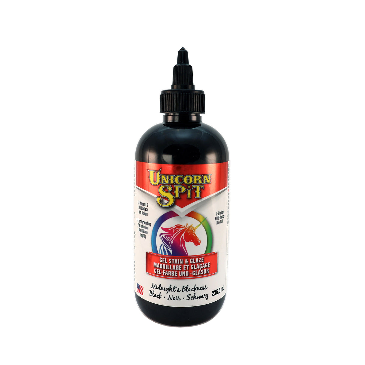 A bottle of Unicorn SPiT High Pigment Art Paint in Black