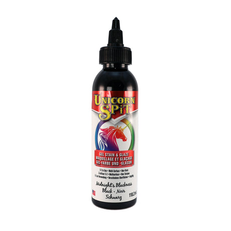 A bottle of Unicorn SPiT High Pigment Art Paint in Black.