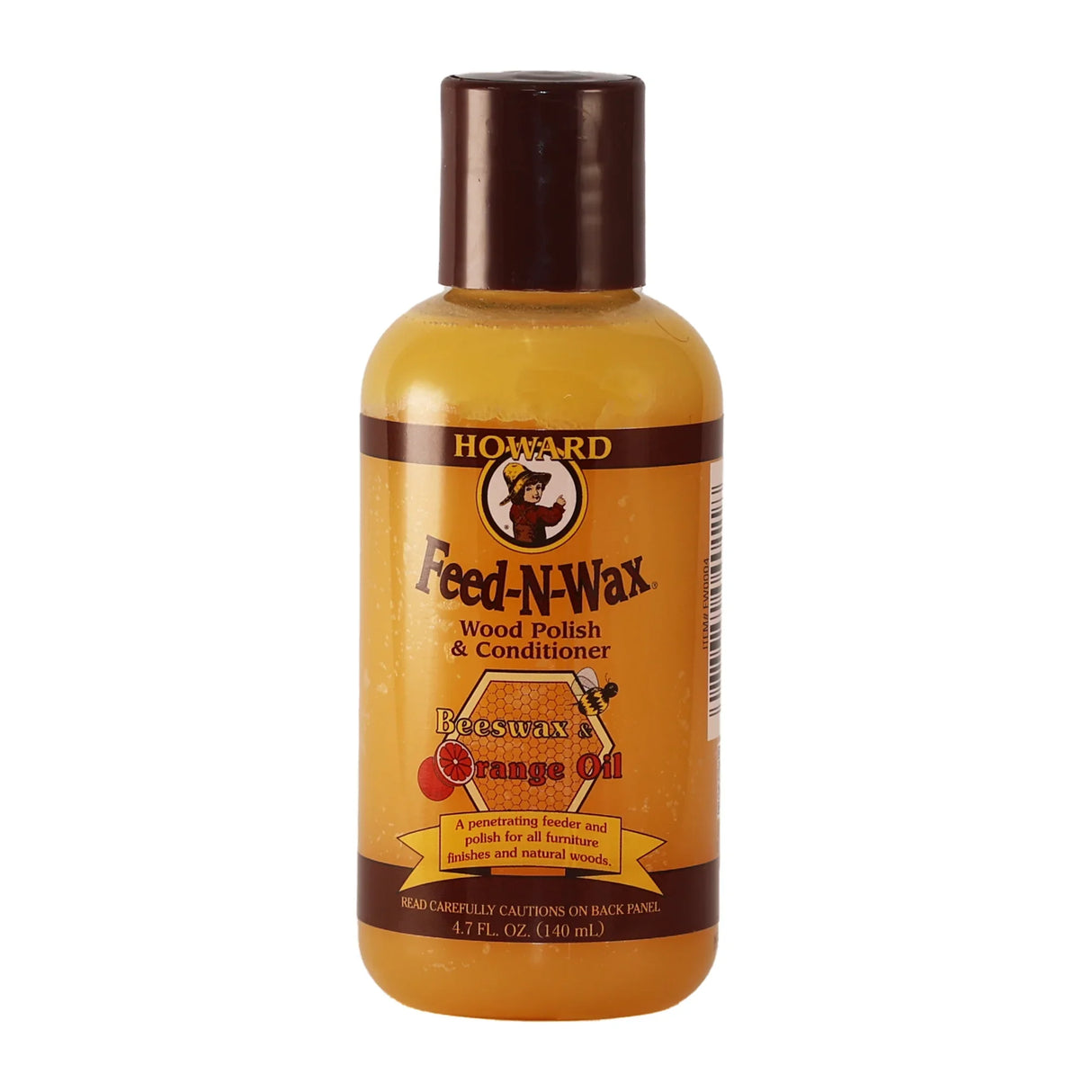 A small bottle of Howard Feed-N-Wax Wood Polish & Conditioner 140 ml