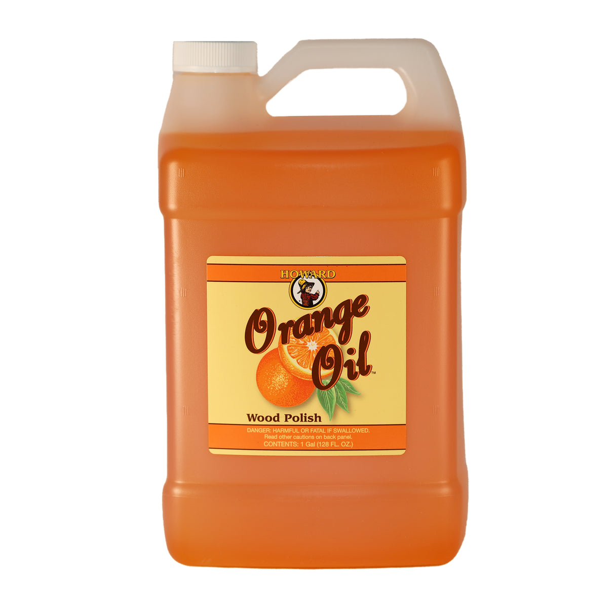 A Extra Large bottle of Howard Products Orange Oil Wood Cleaner & Polish.