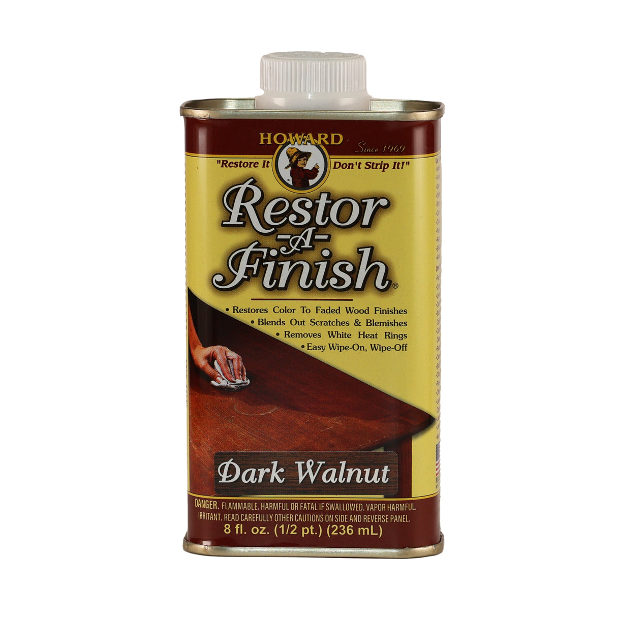 Can of Howard Products Restor-a-Finish in Dark Walnut