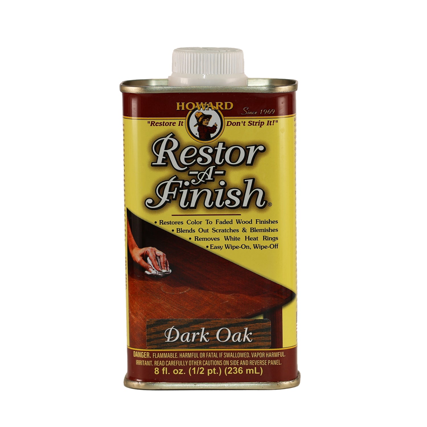 Can of Howard Products Restor-a-Finish in Dark Oak