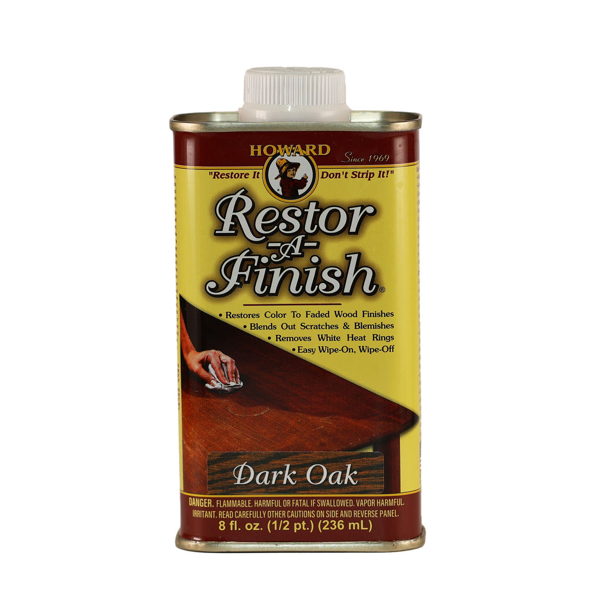 Can of Howard Products Restor-a-Finish in Dark Oak
