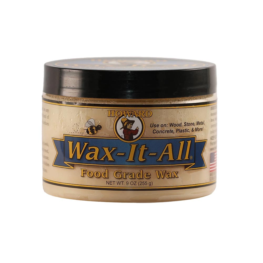 Jar of Howard Wax-It-All Food Grade Wax on a white background