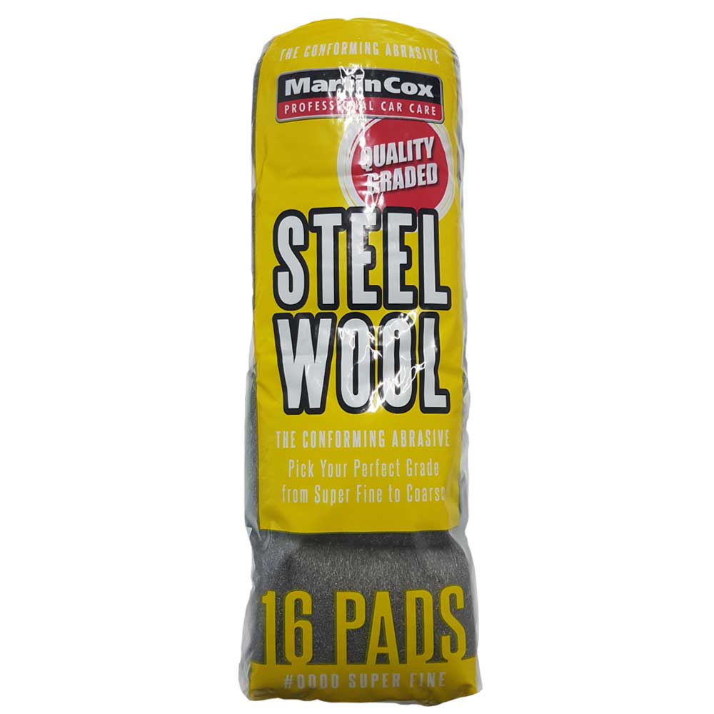 Martin Cox Steel Wool pack of 16 pads in #0000 superfine grade