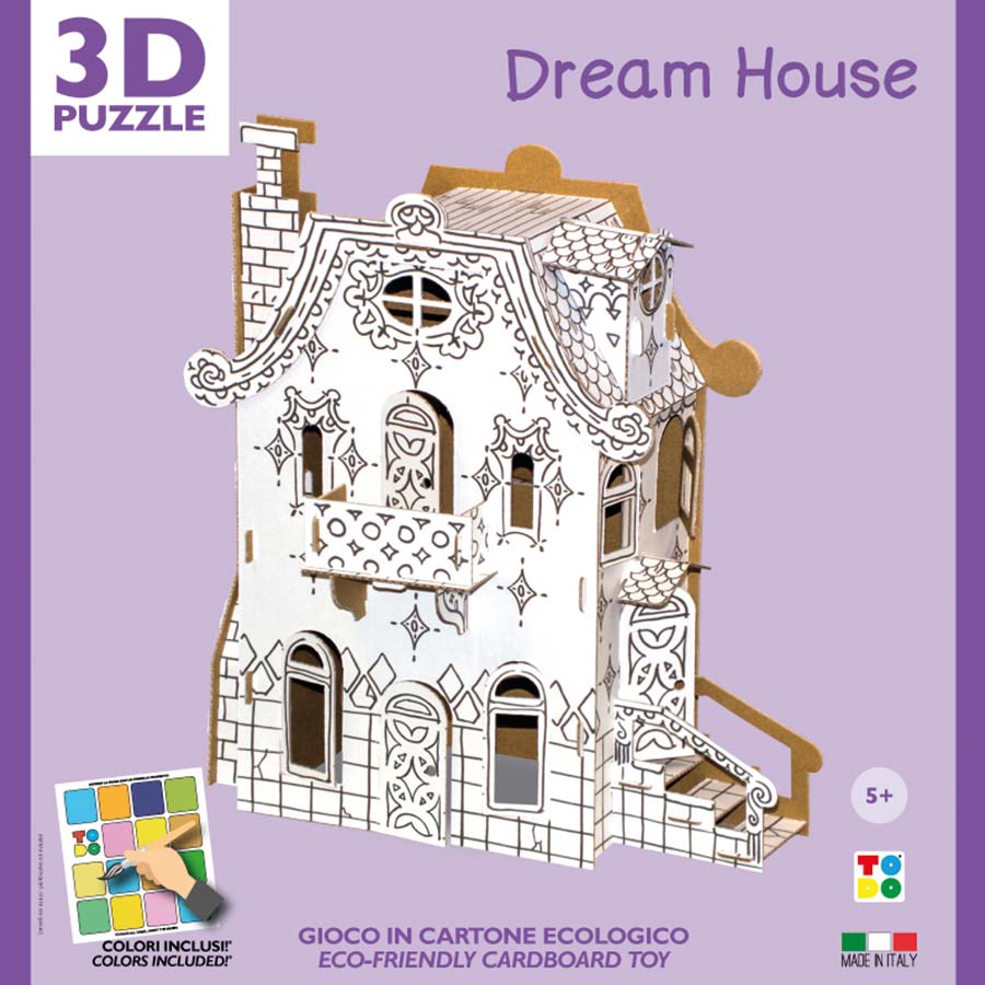 3d cardboard dreamhouse puzzle