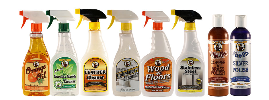 Cleaning products for wood, marble, upholstery, stainless steel, copper and brass