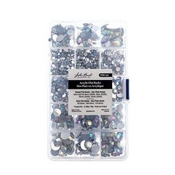 Acrylic Flat Back Rhinestones Assorted Sizes Round and Oval Crystal Boxed 1000pcs