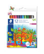 Pack of Staedtler fibre-tip pens with colorful design on packaging