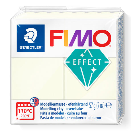 A package of Staedtler FIMO Effect Glow in the Dark oven-bake modelling clay, 57g (2 oz).