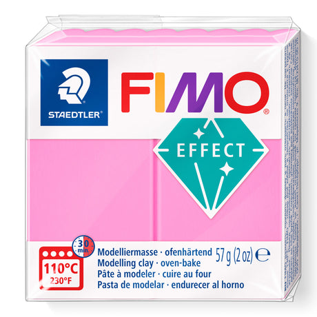 A package of Staedtler FIMO Effect Neon Fuschia oven-bake modelling clay, 57g (2 oz).