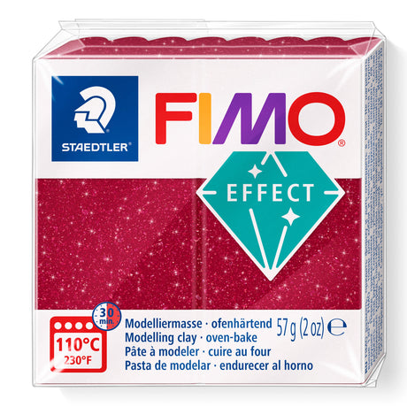 A package of Staedtler FIMO Effect Galaxy Red oven-bake modelling clay, 57g (2 oz).