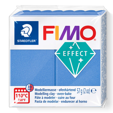 A package of Staedtler FIMO Effect Metallic Blue oven-bake modelling clay, 57g (2 oz).