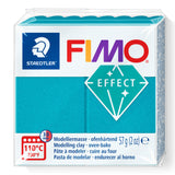 A package of Staedtler FIMO Effect Metallic Turquoise oven-bake modelling clay, 57g (2 oz).