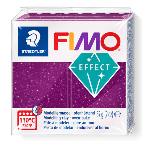 A package of Staedtler FIMO Effect Galaxy Purple oven-bake modelling clay, 57g (2 oz).