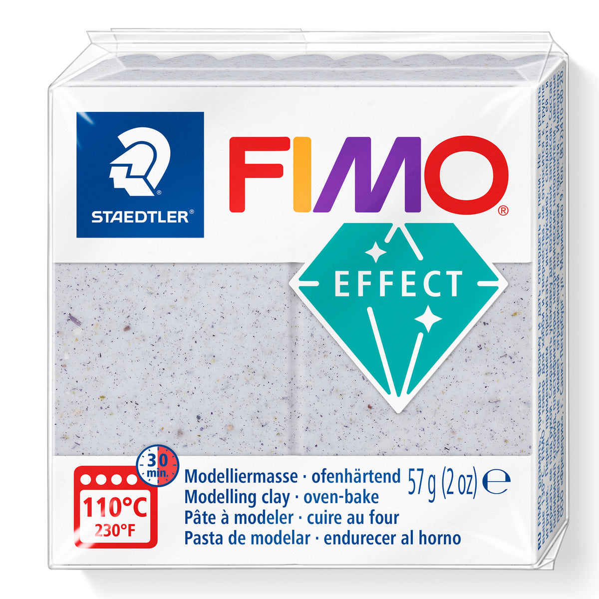 A package of Staedtler FIMO Effect botanical mallow oven-bake modelling clay, 57g (2 oz).