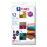 FIMO Sparkle Polymer clay set packaging with colorful clay blocks and tools on a white background
