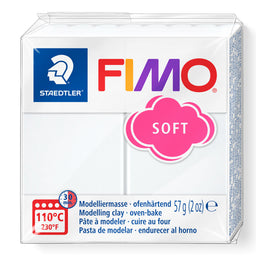 FIMO white soft modeling clay packaging with Staedtler logo on a white background