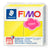 FIMO soft modeling clay package with yellow color on a white background