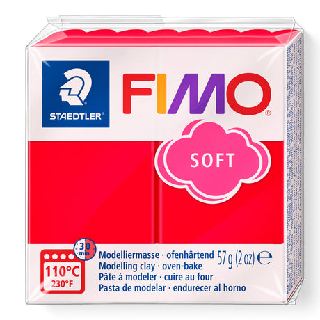 A package of FIMO Indian Red Soft clay by Staedtler on a clean white background.