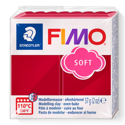 Box of FIMO Cherry Red soft modelling clay on a white background.