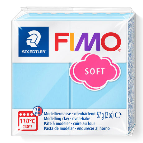 A package of Staedtler pastel aqua FIMO Soft modelling clay on a white background.