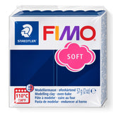 A package of Staedtler FIMO Winsor Blue Soft modelling clay, 57g (2 oz), featuring a white and dark blue box with a pink cloud logo and multicolour FIMO branding.