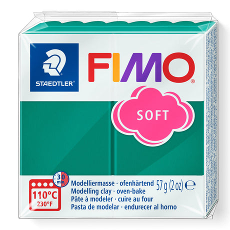 FIMO soft emerald modelling clay package 57g on a white background