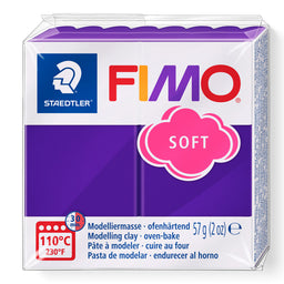 FIMO plum coloured soft modelling clay package 57g on a white background