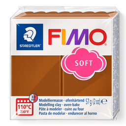 FIMO caramel colour soft modelling clay package on a white background