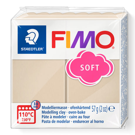 A package of FIMO sahara colour Soft oven-bake modelling clay by Staedtler on a white background.