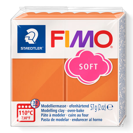 A package of Staedtler FIMO Cognac coloured Soft clay in a clear plastic wrapper.