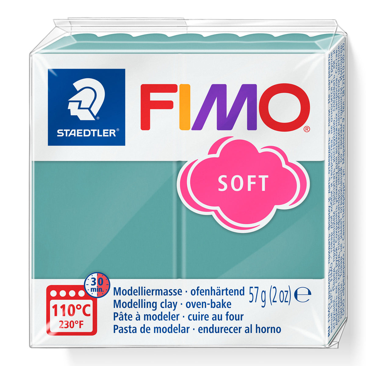 FIMO soft modeling clay package with Staedtler logo on a white background