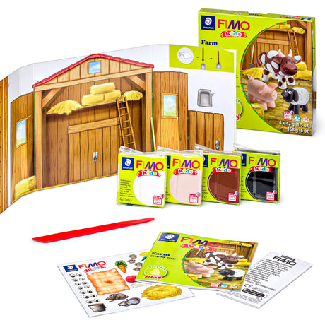 Fimo kids Farm set on a white background
