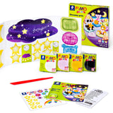 FIMO kids Dreamy Pets polymer clay set with packaging, instructions and tools on a white background