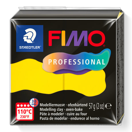 A package of True Yellow Coloured FIMO Professional oven-bake modelling clay by Staedtler, 57g (2 oz).