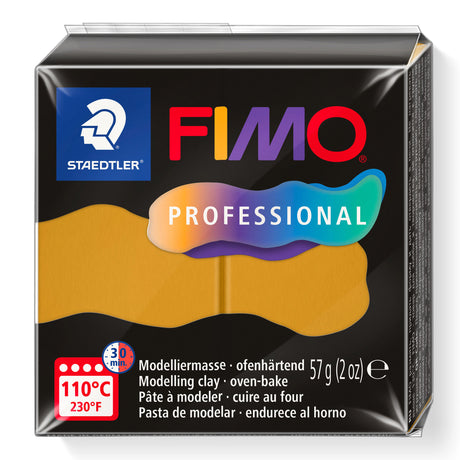 A package of Ochre Coloured FIMO Professional oven-bake modelling clay by Staedtler, 57g (2 oz).