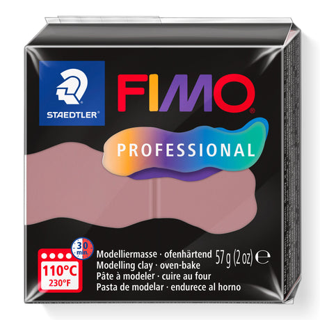 A package of Dusty Pink Coloured FIMO Professional oven-bake modelling clay by Staedtler, 57g (2 oz).