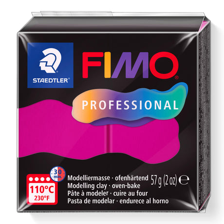 A package of True Magenta Coloured FIMO Professional oven-bake modelling clay by Staedtler, 57g (2 oz).