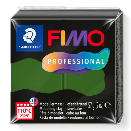 A package of Leaf Green Coloured FIMO Professional oven-bake modelling clay by Staedtler, 57g (2 oz).