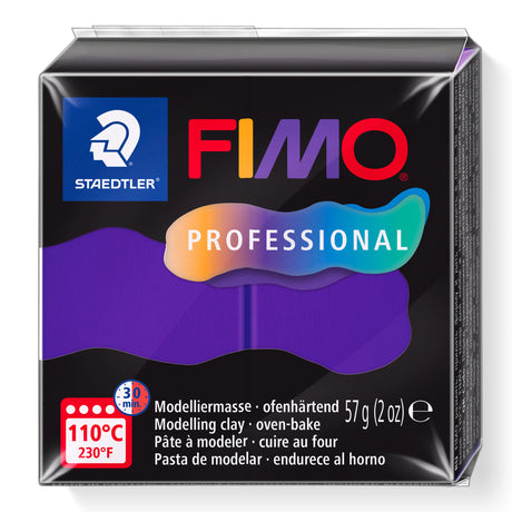 A package of Purple Coloured FIMO Professional oven-bake modelling clay by Staedtler, 57g (2 oz).