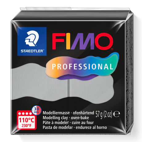 A package of Dolphin Grey Coloured FIMO Professional oven-bake modelling clay by Staedtler, 57g (2 oz).