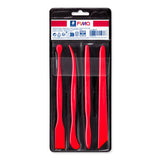 FMO clay sculpting tools set in red, packaged in a black blister pack with a white and red header card.