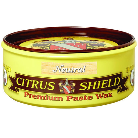 A can of Citrus Shield Premium Paste Wax in Neutral color.