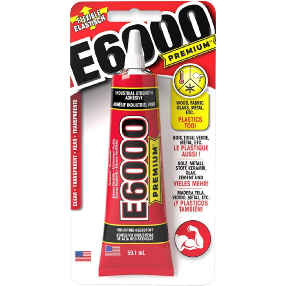 E6000 Premium Glue - perfect for bonding plastics in a 59.1ml tube