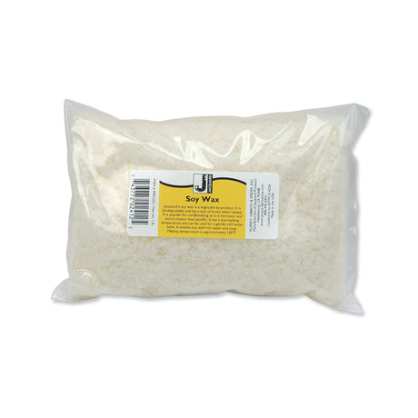 Bag of Jacquard soy wax with a label on a white background